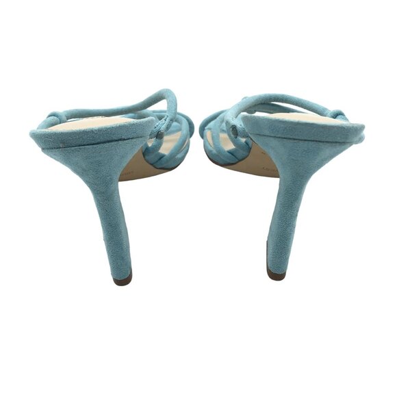 Nine West Kims Light Blue Faux Suede Strappy Sandals Heels Size 6 M - Picture 5 of 7